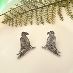 Oxidized Ek Chidiya Bird Earrings