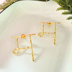 Initial म Hindi Hai Hum Earrings