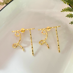 Initial श Hindi Hai Hum Earrings
