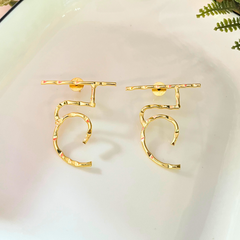 Initial ह Hindi Hai Hum Earrings
