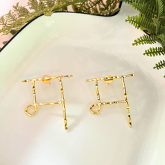 Initial म Hindi Hai Hum Earrings