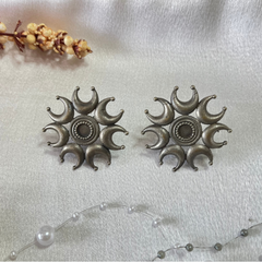 A Million Moons Oxidized Earrings