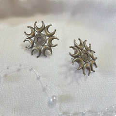 A Million Moons Oxidized Earrings