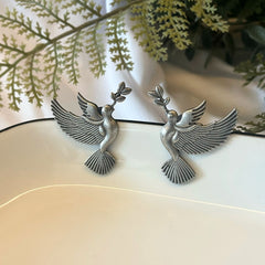 Dove Quirky Oxidized Earrings
