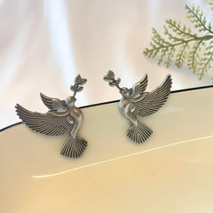 Dove Quirky Oxidized Earrings