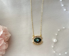 Emerald Evil Eye Charm Pendant