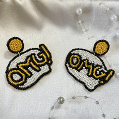 OMG Hand Embroidered Earrings